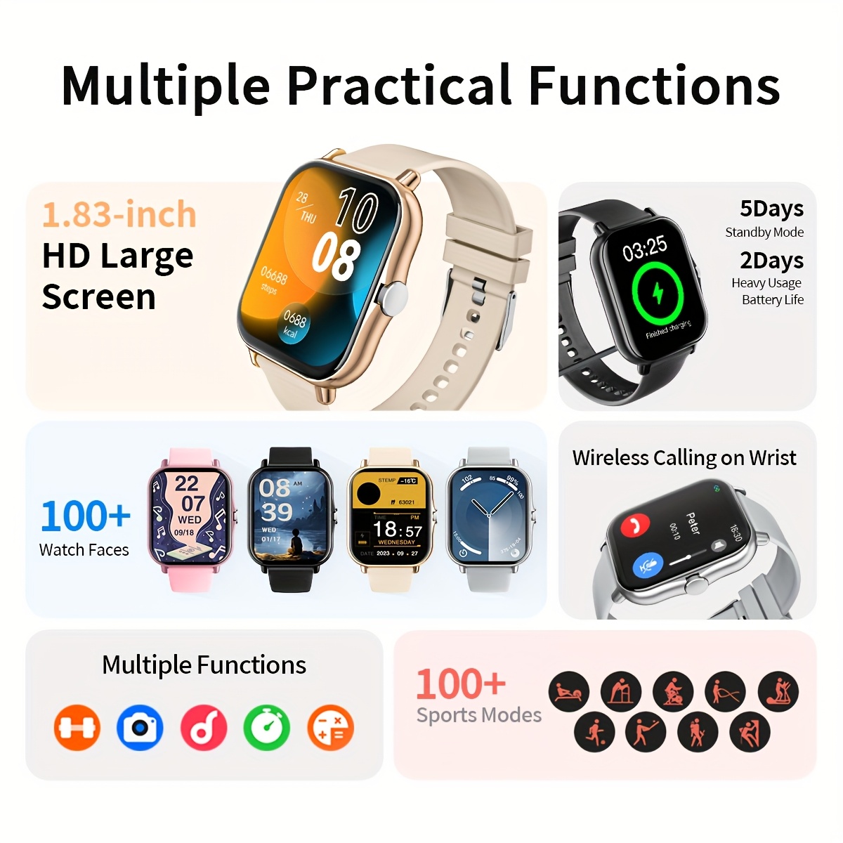 Smartwatch 1,83 cala dla kobie – Smartwatch Instagram recenzja i cena